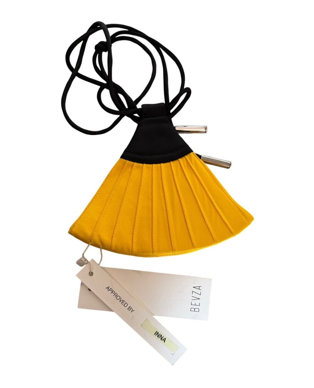 Bevza NWT Pleated Silk Fan Handbag - Size OS